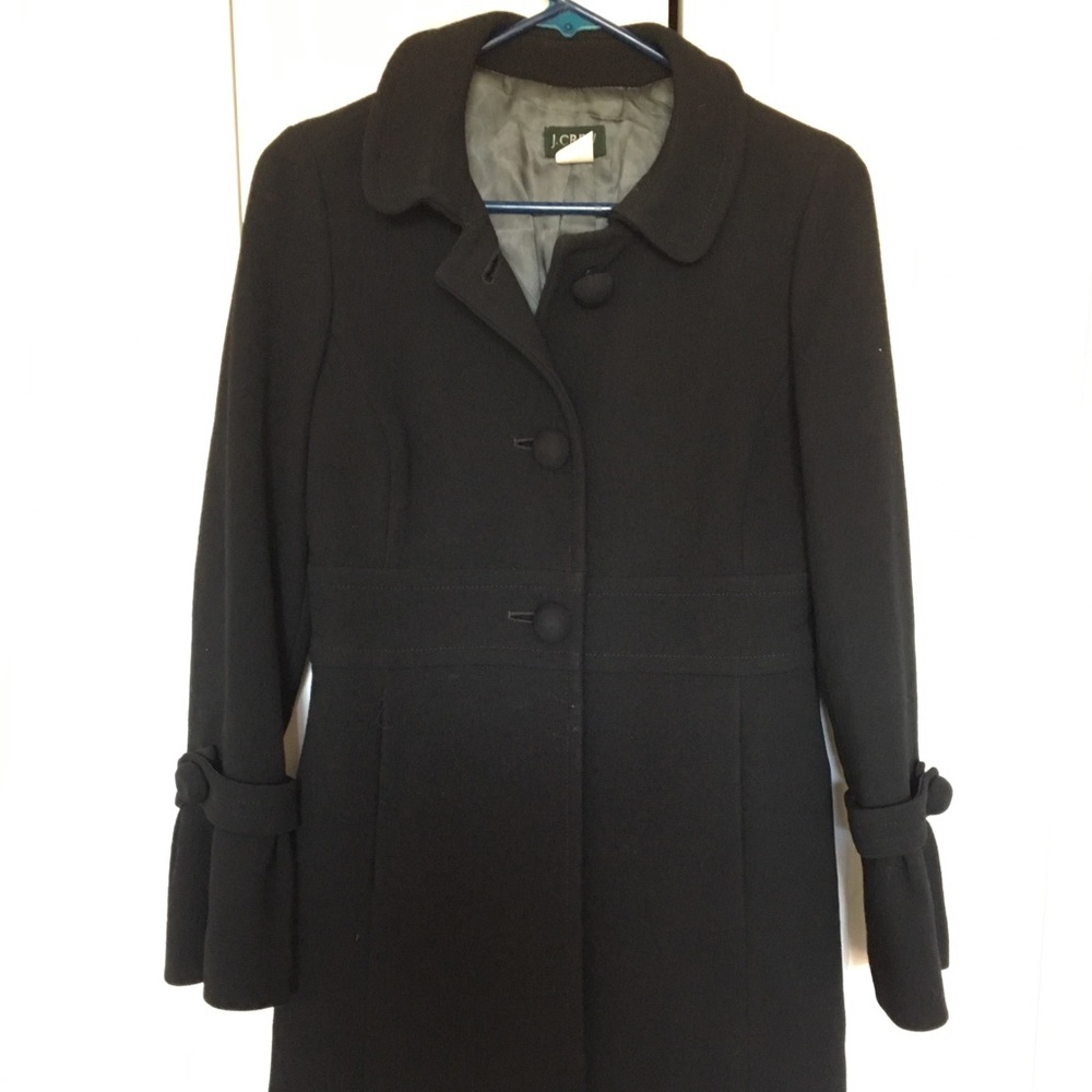 Jcrew sz 0 black coat